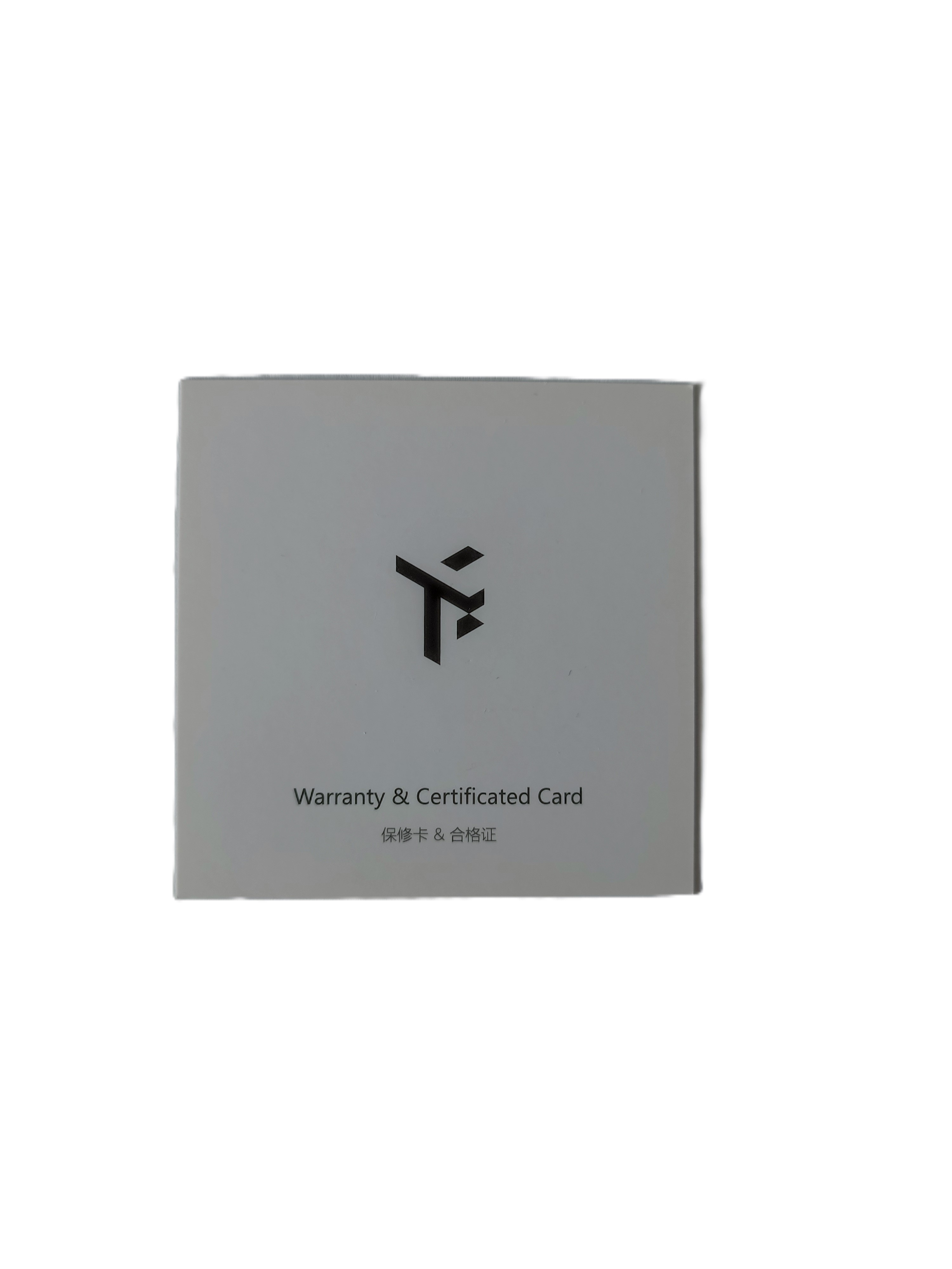 Warranty and certificate card